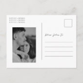 Bianca Elegant Wedding Save the Date Aankondigingskaart (Achterkant)