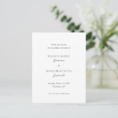Bianca Elegant Wedding Save the Date Aankondigingskaart (Staand voorkant)