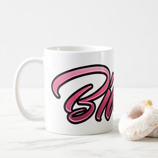 Bianca faded pink Tasse Teetasse Kaffeetasse Koffiemok (Met donut)