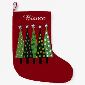 Bianca gepersonaliseerde kerstboom kous kleine kerstsok