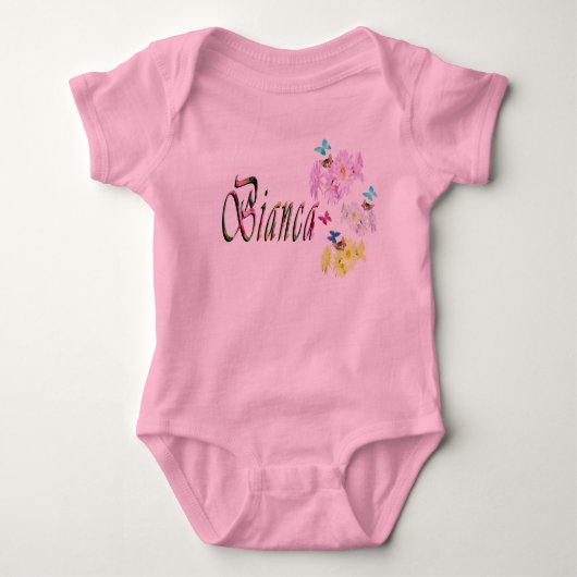 Bianca Girls Name Logo, Baby Bodysuit (Voorkant)