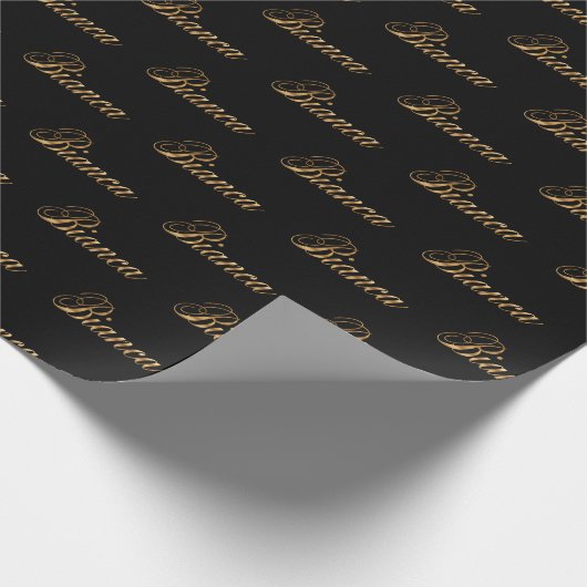 Bianca gold Design Lettering Geschenkpapier Cadeaupapier (Hoek)