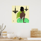 Bianca in Groen - Prints/Posters Poster (Keuken)