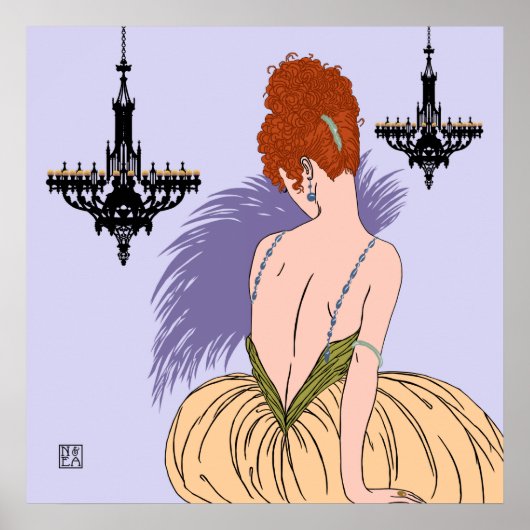 Bianca in Lila - Prints/Posters Poster (Voorkant)