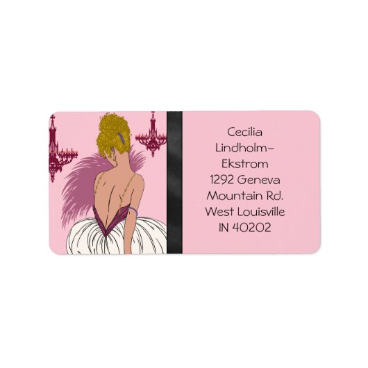Bianca in Pink & Burgundy Etiket (Voorkant)