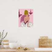 Bianca in Pink & Burgundy Poster (Keuken)