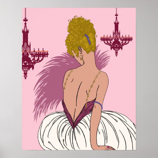 Bianca in Pink & Burgundy Poster (Voorkant)