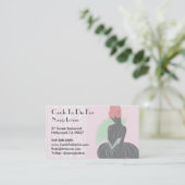 Bianca in roze - Visitekaartjes (Staand voorkant)