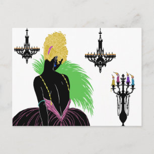 Bianca in zwart-wit briefkaart