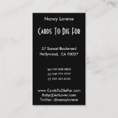 Bianca in zwart-wit - Visitekaartjes (Achterkant)