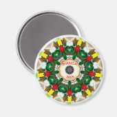 BIANCA ~ Kerstkaarsen Fractal ~ Magneet (Voorkant / Achterkant)