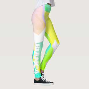 Bianca Pastelkleuren Positive Vibes Leggings