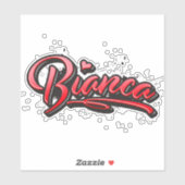 Bianca red Heart Graffiti Aufkleber Sticker (Vel)
