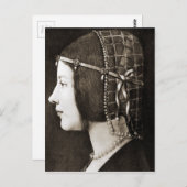 Bianca Sforza, Leonardo da Vinci Briefkaart (Voorkant / Achterkant)