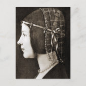 Bianca Sforza, Leonardo da Vinci Briefkaart (Voorkant)