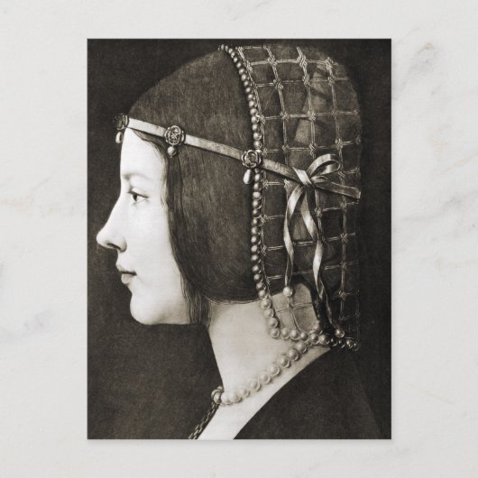 Bianca Sforza, Leonardo da Vinci Briefkaart (Voorkant)