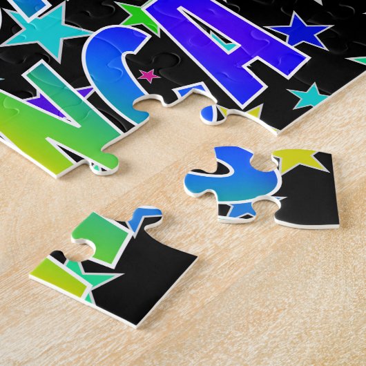 "BIANCA" Voornaam, geun "HAPPY BIRTHDAY" Legpuzzel (Zijkant)