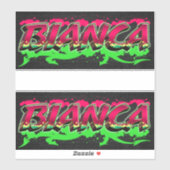 Bianca Vorname Name Graffiti Aufkleber Sticker (Vel)