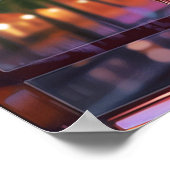 Bianca wacht op vrienden in een café poster (Hoek)