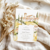 BIANCA Waterverf Toscaanse Landschap Wedding Kaart