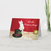 Bianca's Magic Pet Maine Coon Cat Kerstmis Kaart (Voorkant)