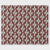 Bianca's Maine Coon-kerstkat / Kitten Cadeaupapier (Vlak)