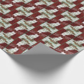 Bianca's Maine Coon-kerstkat / Kitten Cadeaupapier (Hoek)