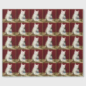 Bianca's Maine Coon Kerstmis - Kat Kerstmis Cadeaupapier (Vlak)