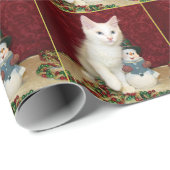 Bianca's Maine Coon Kerstmis - Kat Kerstmis Cadeaupapier (Rol Hoek)