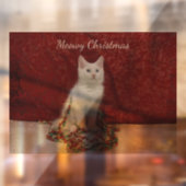Bianca's Maine Coon Kerstmis - Kat / Keuten Raamsticker (Vel 2)