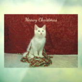 Bianca's Maine Coon Kerstmis - Kat / Keuten Raamsticker (Vel 3)