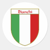 Bianchi Italiaans vlaggenschip Ronde Sticker (Voorkant)