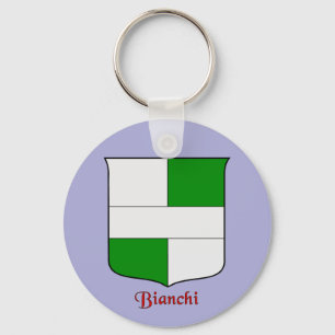 Bianchi Italiaanse achternaam Historisch Schild Sleutelhanger