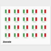 Bianchi Italiaanse vlag Ronde Sticker (Vel)