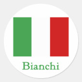 Bianchi Italiaanse vlag Ronde Sticker (Voorkant)