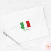 Bianchi Italiaanse vlag Ronde Sticker (Envelop)