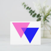 Biangles Biseksuele Pride Briefkaart (Staand voorkant)