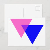 Biangles Biseksuele Pride Briefkaart (Voorkant / Achterkant)