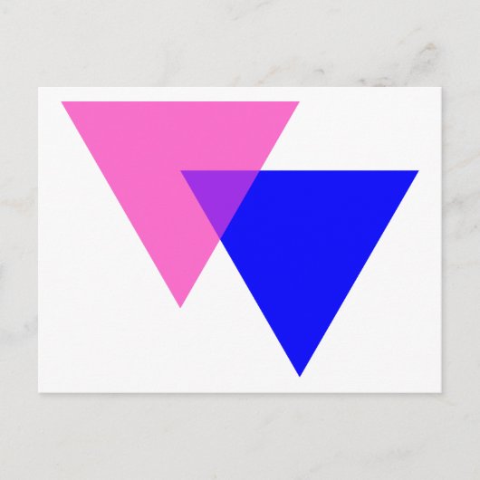 Biangles Biseksuele Pride Briefkaart (Voorkant)