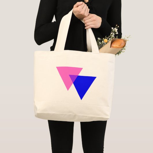 Biangles Biseksuele Pride Grote Tote Bag (Voorkant (product))