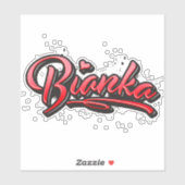 Bianka red Heart Graffiti Aufkleber Sticker (Vel)