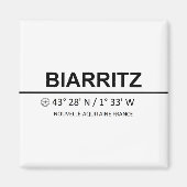 Biarritz Coordinaten - Biarritz Coordinates Magneet (Voorkant)