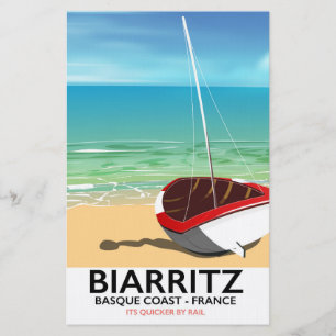 Biarritz France Beach reisposter Briefpapier