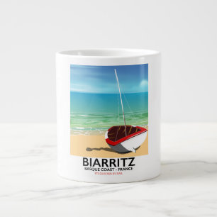 Biarritz France Beach reisposter Grote Koffiekop