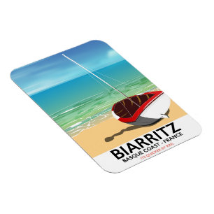 Biarritz France Beach reisposter Magneet