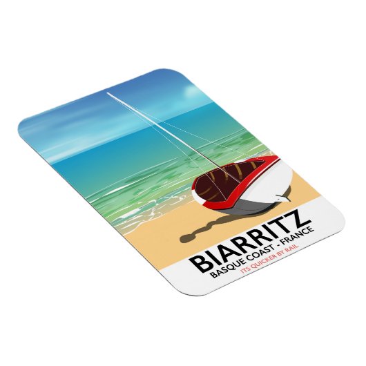 Biarritz France Beach reisposter Magneet (Rechterzijde)