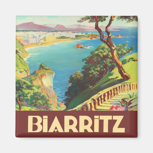 Biarritz France vintage Magneet (Voorkant)