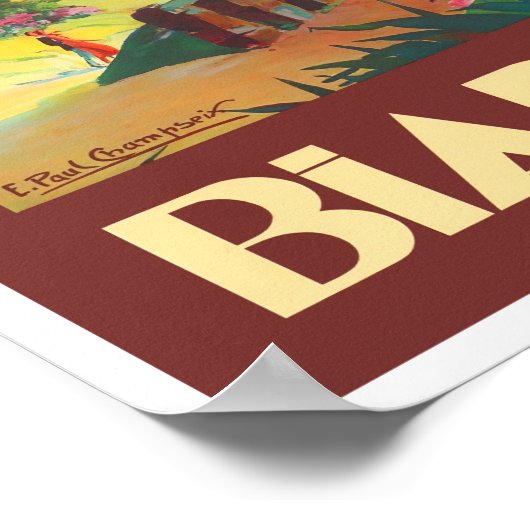 Biarritz France vintage Poster (Hoek)