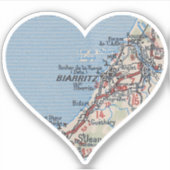 Biarritz Frankrijk kaart Sticker (Voorkant)