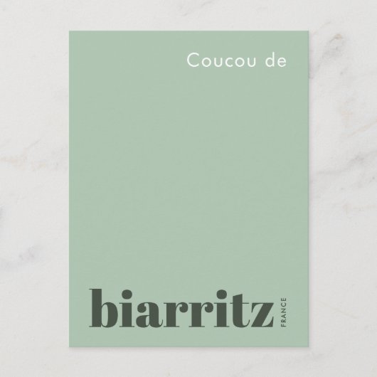 Biarritz Frankrijk moderne vakantie Briefkaart (Voorkant)